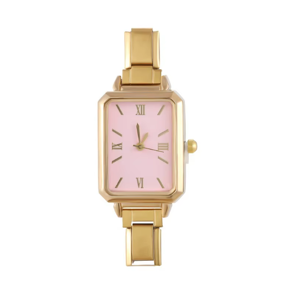 Square Pink Gold Watch