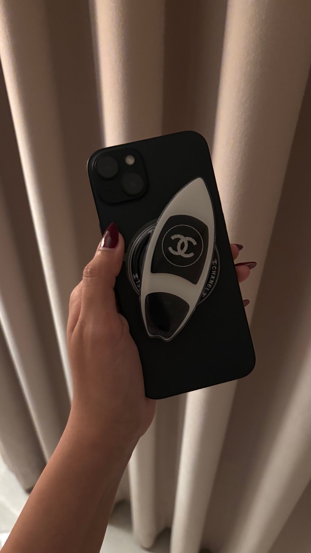 Chanel Surfboard Black Phone Grip