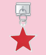 Silver Red Star Pendant