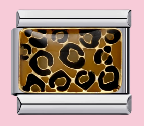 Silver Leopard Print Charm