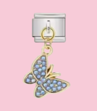 Silver Blue Butterfly Pendant