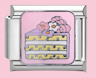 Silver Cake Charm