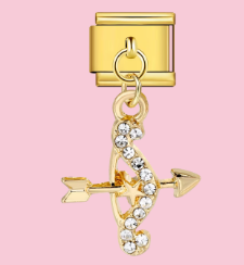 Gold Arrow Heart Pendant