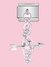 Silver Arrow Heart Pendant