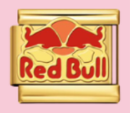 Gold Red Bull Charm