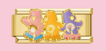 Gold Three Care Bears Charm