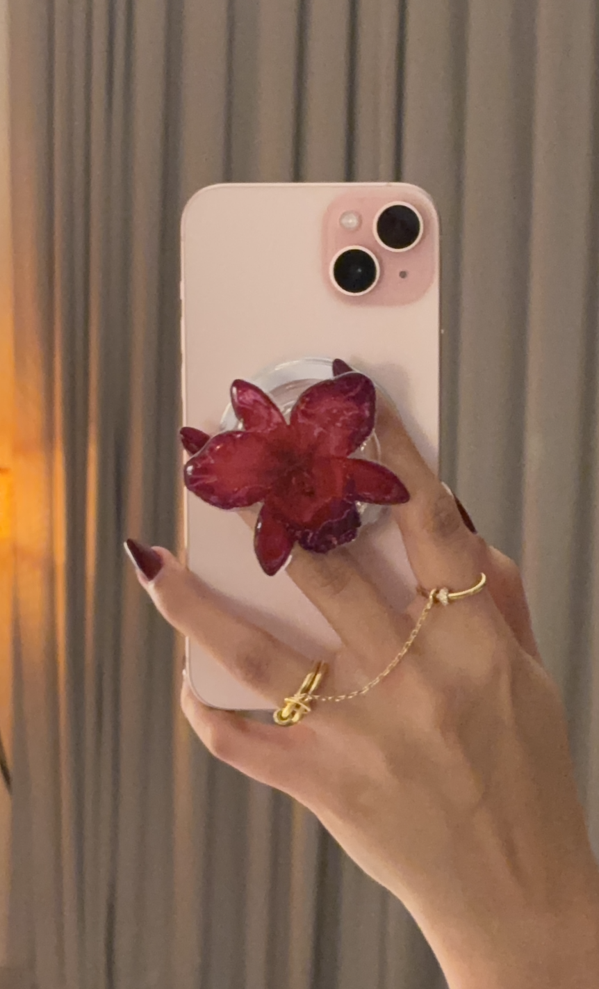 Phone Grip Burgundy Orchid