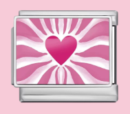Silver Heart Burst Charm