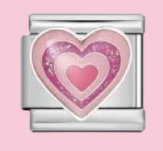 Silver Heart Sparkle Charm