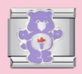 Silver Purple Care Bear Charm
