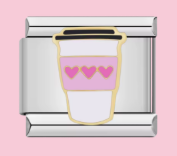 Silver Coffee Cup Charm