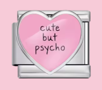 Silver Cute But Psycho Charm