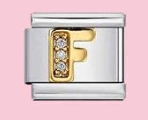 Silver Letter F Charm