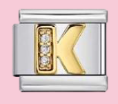 Silver Letter K Charm