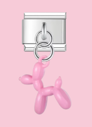 Silver Balloon Dog Pendant