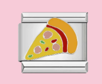 Silver Pizza Charm