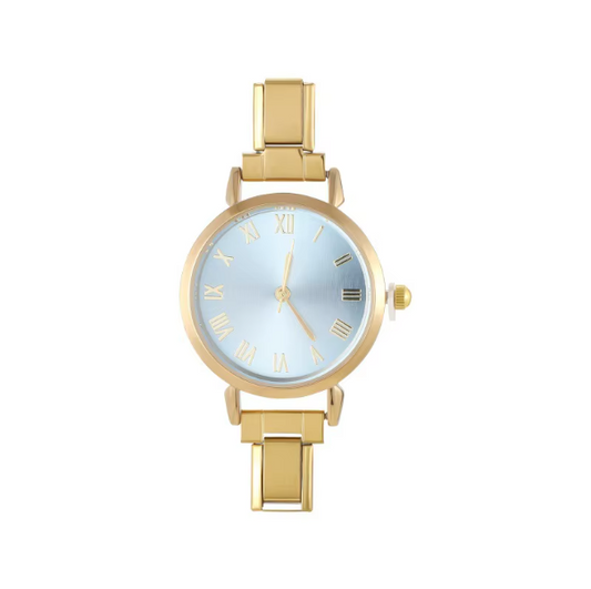 Circular Blue Gold Watch