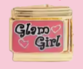 Gold Glam Girl Charm