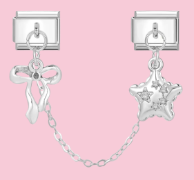 Silver Bow Star Chain