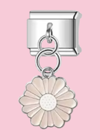 Silver Pink Daisy Pendant