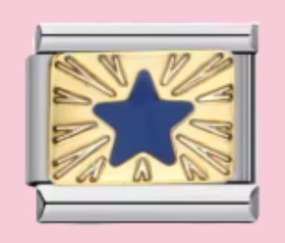 Silver Blue Star Charm