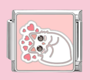 Silver Love Cat Charm
