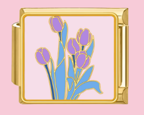 Gold Tulips Charm