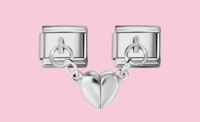 Silver Double Heart Pendant