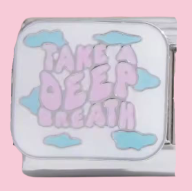 Silver Take A Deep Breath Charm