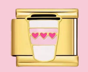 Gold Coffee Cup Charm