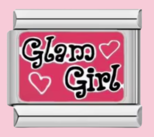 Silver Glam Girl Charm