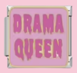 Silver Drama Queen Charm
