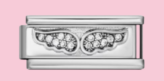 Silver Angel Wings Charm
