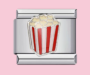 Silver Popcorn Charm