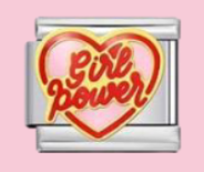 Silver Girl Power Charm