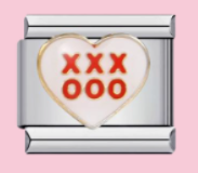Silver XOXO Cookie Charm