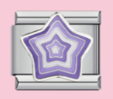 Silver Purple Star Charm