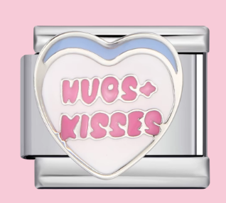 Silver Hugs & Kisses Charm