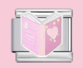 Gold Pink Diary Charm