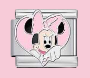 Gold Minnie Mouse Heart Charm