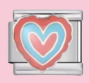 Silver Layered Heart Charm