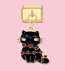 Gold Black Cat Pendant