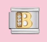 Silver Letter B Charm