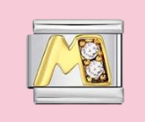 Silver Letter M Charm