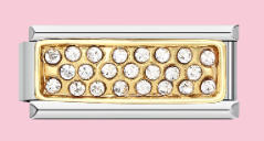 Gold Crystals Bar Charm