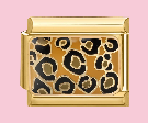 Gold Leopard Print Charm
