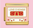 Gold Love Songs Cassette Charm