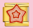 Gold Red Star Charm