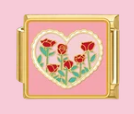 Roses Heart Charm