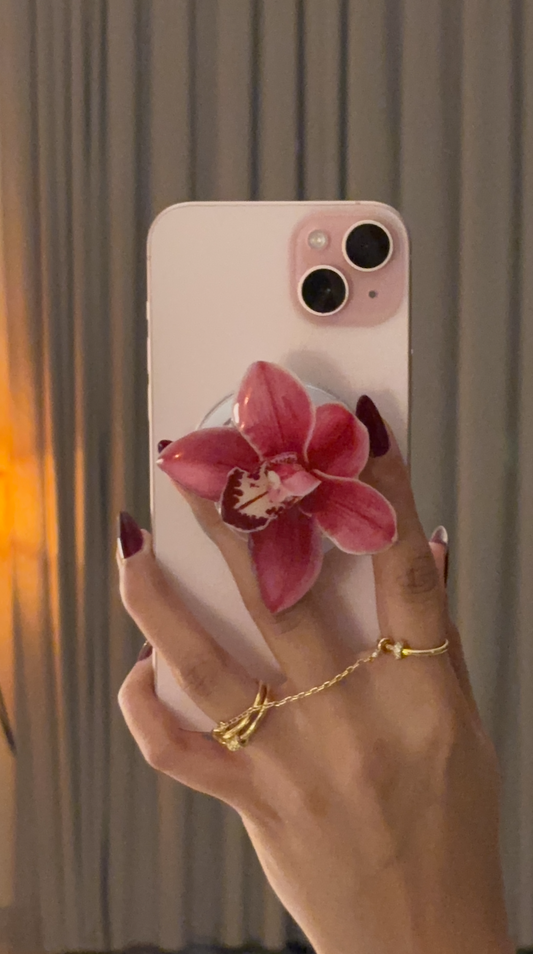 Rose orchid phone grip